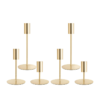 Gold Taper Candle Holders, Set of 6 Taper Candle Holders, Modern Decorative Candle Holders, for Wedding Centerpieces