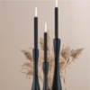 Black Candle Holders, Set of 3 Tall Taper Candle Holders, Modern Farmhouse Style Candle Holders, for Decoration