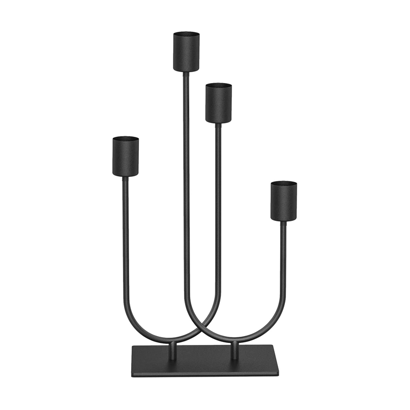 Black Vintage Metal Candle Holders, for Taper Candles, Perfect for Dining Table Centerpieces