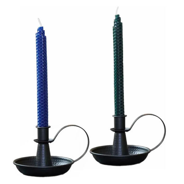 Vintage Iron Art Tapered Candlestick, suitable for farmhouse decor, home, and party table decoration