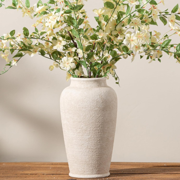 Ceramic Vase, Rustic Farmhouse Style Decorative Vase, Suitable for Home Decor